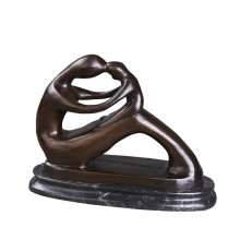 Estatua de latón abstracta escultura de bronce y madre e hijo Tpy-183